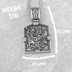 Men's Stainless Steel Vintage Viking Necklace Religious Belief Jesus Odin Valknut Fashion Pendant Warrior Shield Amulet Jewelry
