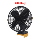 6 Inches Camping Fan 10000/20000mAh Outdoor Fishing Wireless Desktop Portable Metal Fan Strong Wind Fan FIt Dewalt 18V