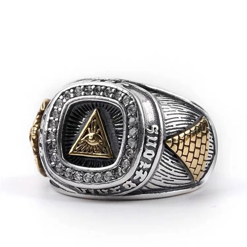 Eye of Providence Open Ring — Copper