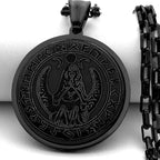 Viking Steel Pendant Witch Triple Moon Goddess