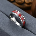 Spider Pattern Dome Edge,Comfortable Fit, Fashionable Daily ItemWedding Ring Red Personalized Couple Tungsten Carbide Ring