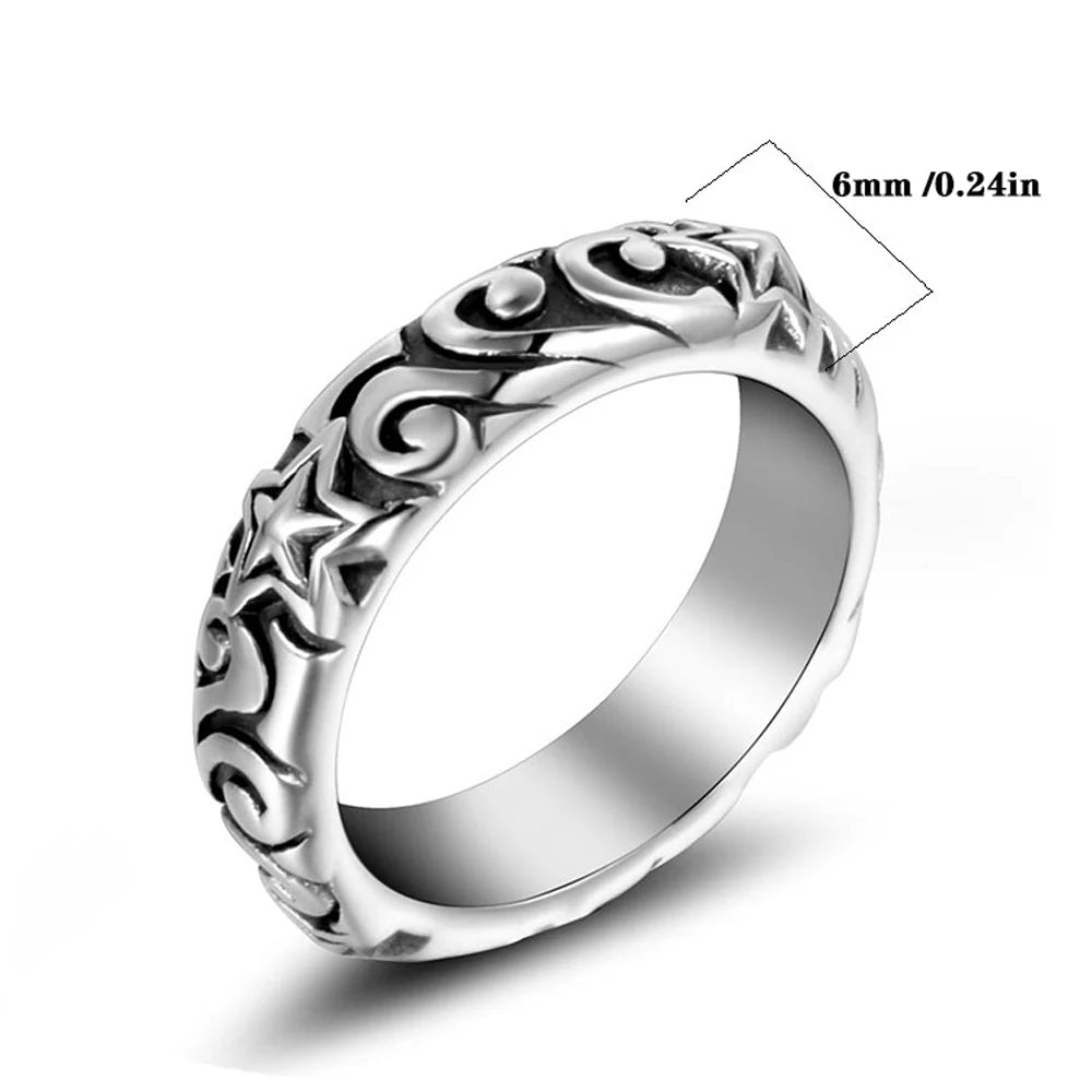 Five-Pointed Star Finger Ring — Stainless Steel