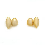 2Pcs/Set Double Glossy Hip-Hop Tooth Grills Halloween Gift Punk Jewelry Tooth Caps Charm Gold Silver Color Mouth Teeth