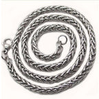 Cross Two-Tone Pendant Double Chain Necklace