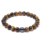 Natural Obsidian Stone Bracelet Magnetic Anxiety Relief Healthy Women Men Smoking Cessation Weight Loss Black Beads