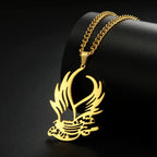 Winged Bird Totem Pendant Necklace — Stainless Steel