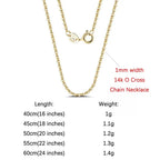 ORSA JEWELS Genuine 925 Sterling Silver Paperclip Chopin Rope Cuban Figaro Box Cable Chain Necklace Simple Basic Chain