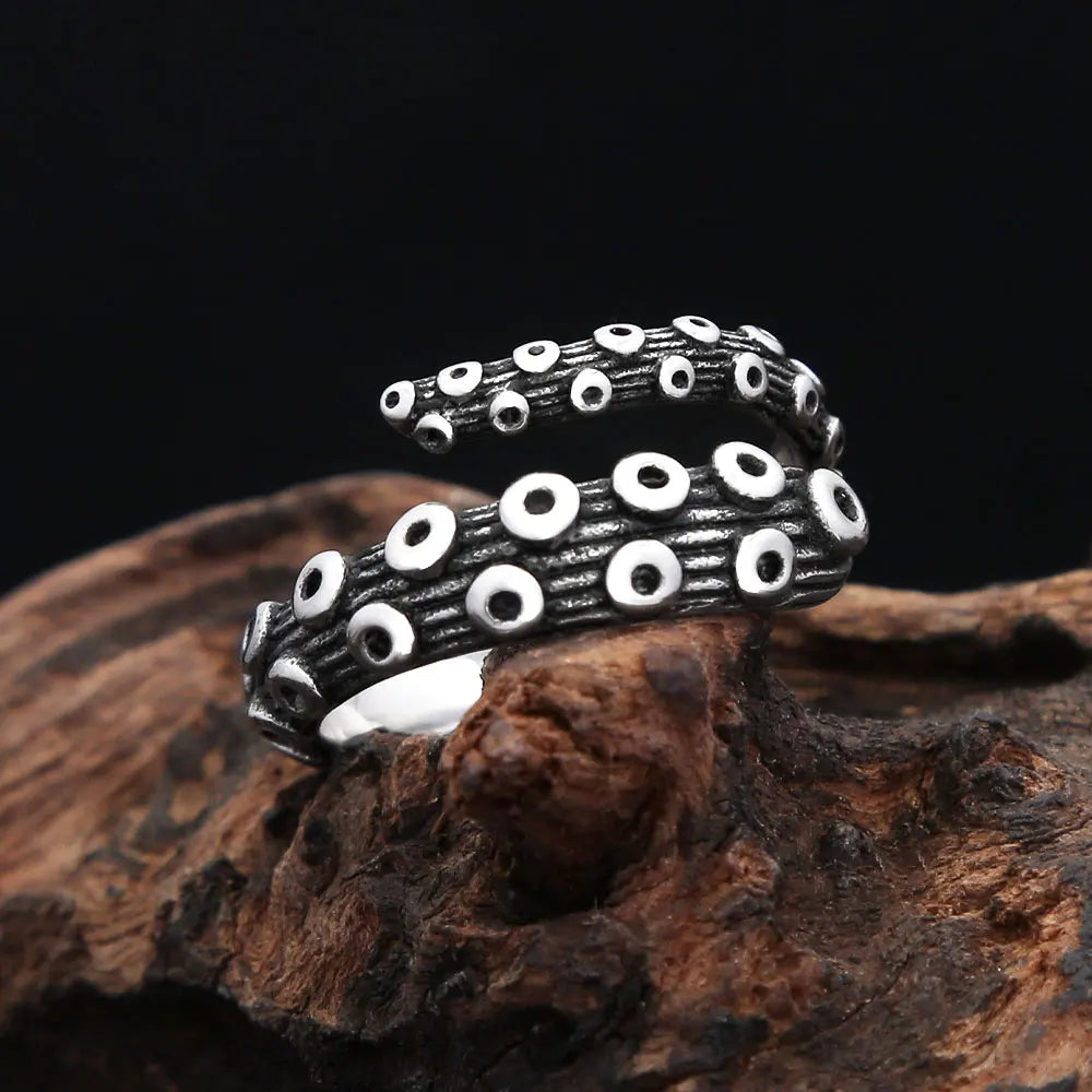 Gothic Octopus Squid Ring — Stainless Steel