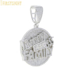New Hip Hop Money Pendant Necklace Gold Color Iced Out Bling CZ Cubic Zirconia Letters Rich Dollar Charm Men Women