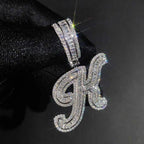 Iced Out Letter Initial Necklace Name