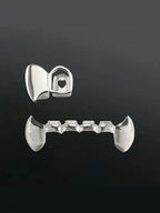 Hollow Tiger Teeth Grillz Single-Sided Flat Teeth Caps