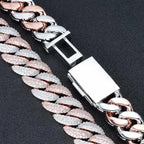 Rose Gold Cuban Chain Necklace Iced Out 22MM