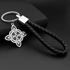 Witchcraft Witch Knot Keyring For Women Men Stainless Steel Silver Color Slavic Protection Amulet Keychains Jewelry