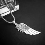 Angel Wings Steel Pendant American Simplicity
