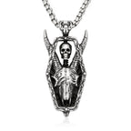 Gothic Skull Pendant Necklace — Stainless Steel