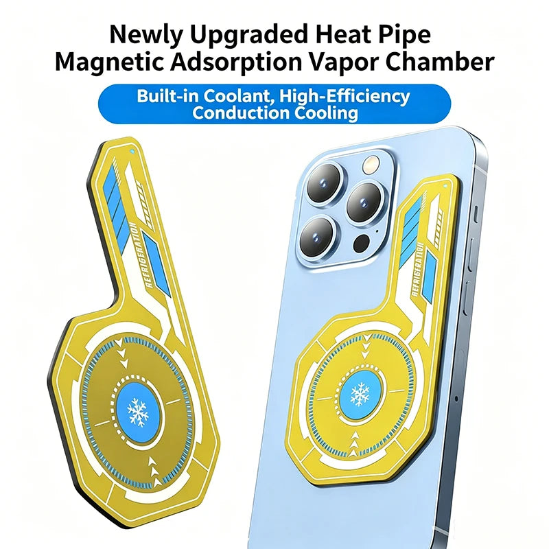 Yellow Phone Heat Spreader Magnetic Cooling Sticker Special Thermal Conductive Pad for Phone Cooler