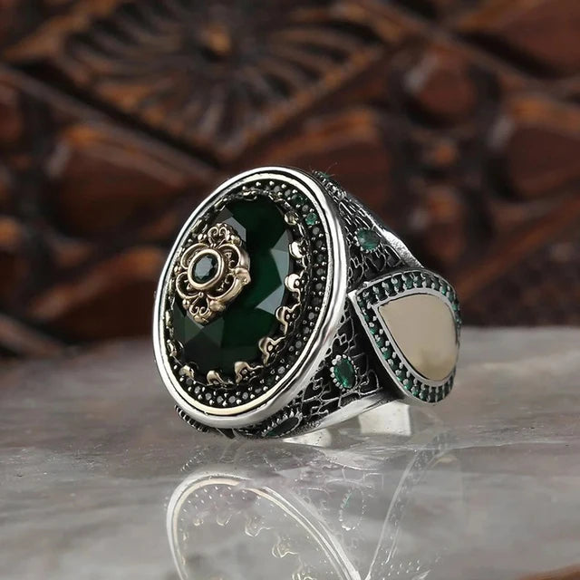 Vintage Iced Out Silver Ring