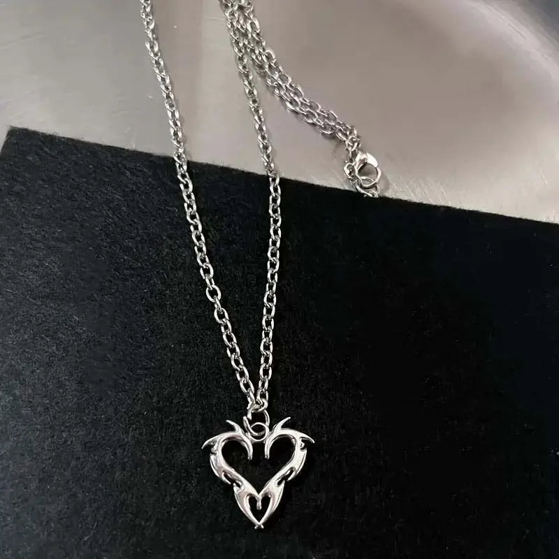 Heart Silver Pendant Necklace