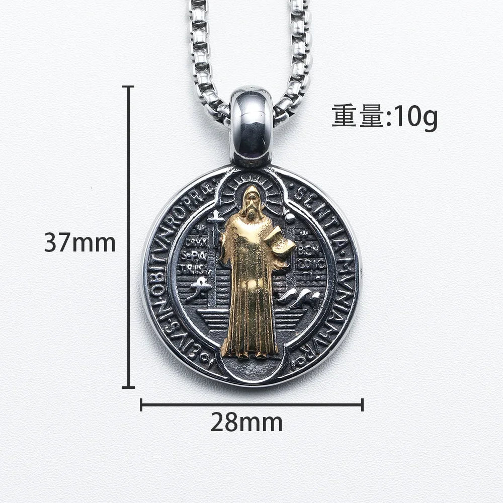 Vintage Saint Benedict Cross Necklace