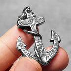 Pirate Anchor Pendant Necklace — Stainless Steel