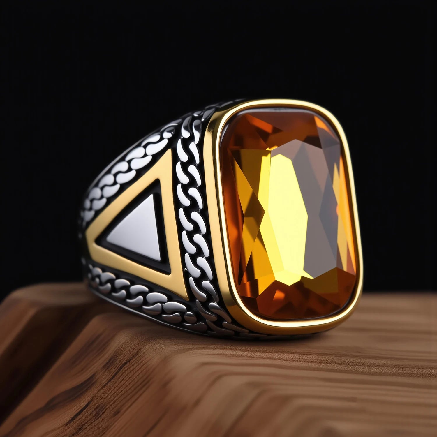 R3427 Men's High Quality 316L Stainless Steel Variety Onyx Rings Fashion Trend Jewelry