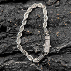 Rope Bracelet Iced Out Stainless Steel 6MM