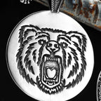 BearTexture Animal Men Necklaces With Pendant Stainless Steel Jewelry for Male Women Punk Hip Hop Accessories Gifts Wholesale