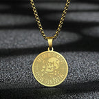 Memento Mori Stoic Skull Pendant Necklace — Stainless