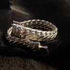 Lion Head Cuban Link Whip Chain Bracelet — Wide Bold, 22cm