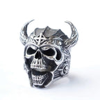Nordic Viking Skull Ring for Men — 316L Stainless Steel