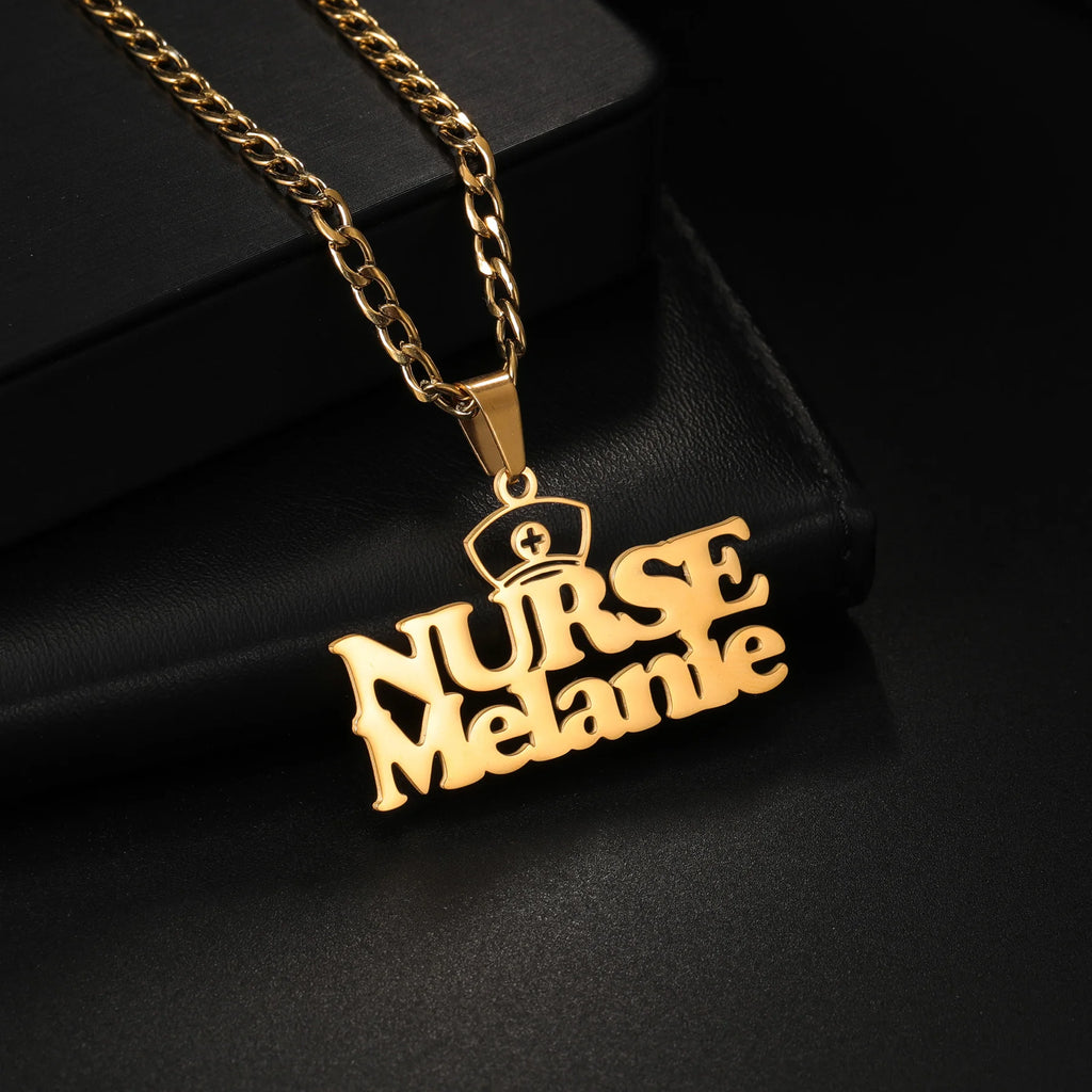 Multiple Styles Personalized Custom 2 Names Necklace Stainless Steel For Men Women Big Size Pendant Christmas Jewelry Gifts