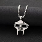 Vintage Creative MF DOOM Mask Pendant for Men Hip Hop 316L Stainless Steel Skull Mask Necklace Party Jewelry Gift Dropshipping