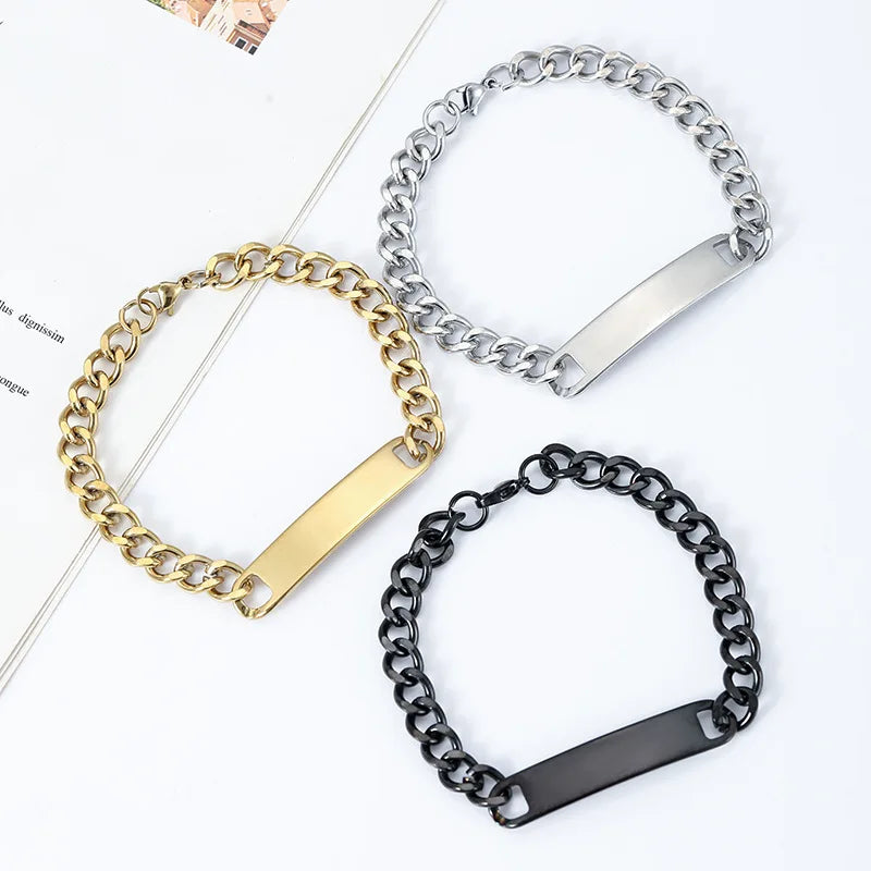 Steel Bracelet 7MM Hand Punk Street Style
