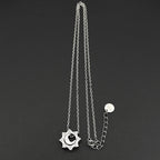 Iced Out Moon Silver Pendant Sterling Zircon Sun