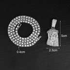 Iced Out Jesus Tennis Chain Necklace 4mm