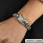 Iced Out Cuban Bracelet Stainless Steel Miami