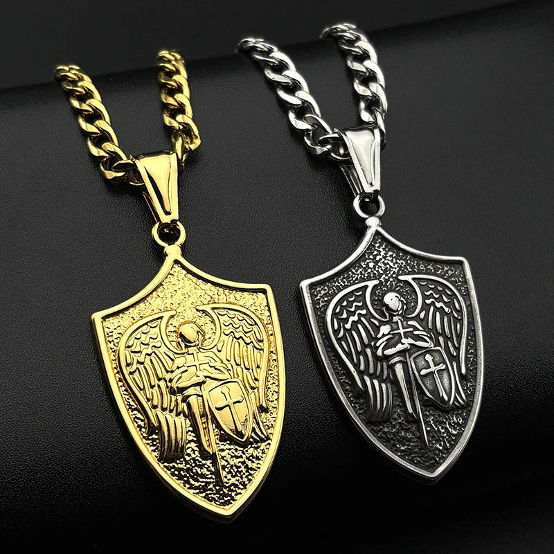 Vintage Saint Michael Gold Necklace