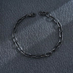 New Stylish Black Metal Chain Bracelets for Men Women Multiple Designs Punk Gothic 316L Stainless steel Jewelry Gift