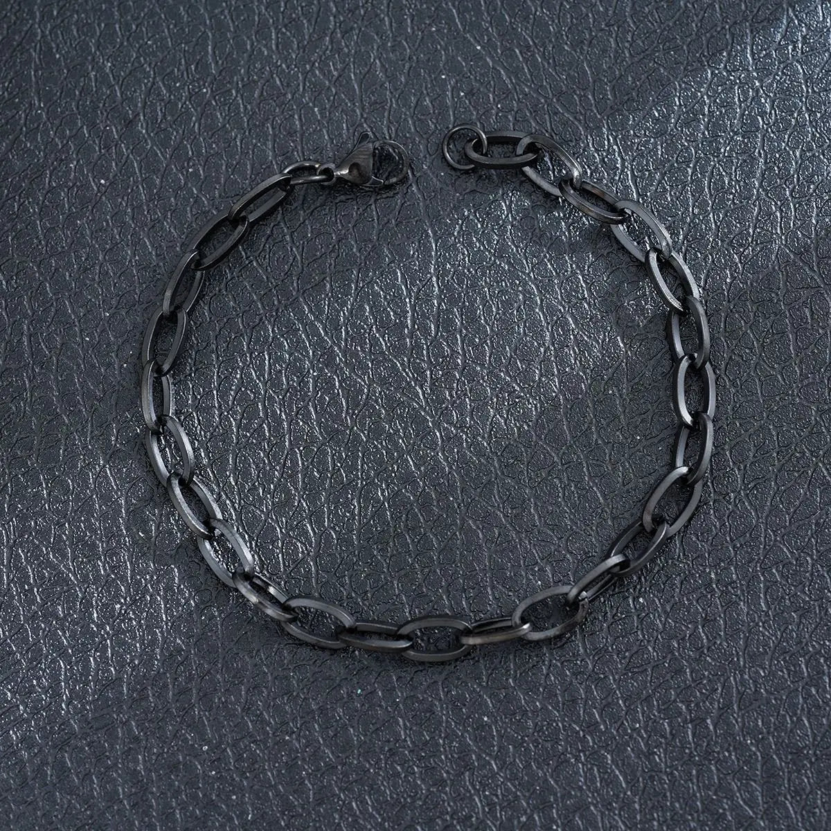 New Stylish Black Metal Chain Bracelets for Men Women Multiple Designs Punk Gothic 316L Stainless steel Jewelry Gift