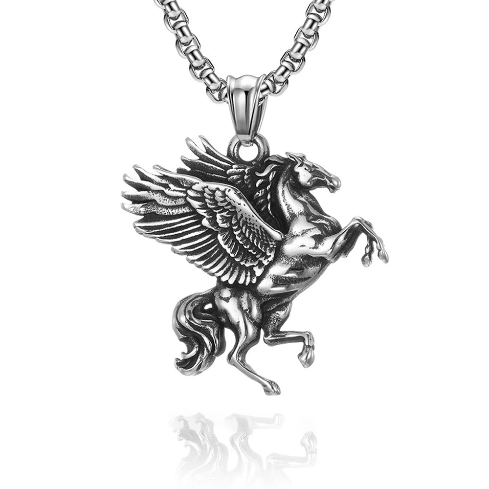Angel Wings Greek Myth Steel Pendant Punk Vintage
