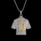 Iced Out Soccer Star Pendant Necklace Stainless