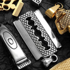 Barber Tools Pendant Necklace — Stainless Steel