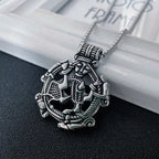 Norse Celtic Knot Beast Pendant Necklace — Stainless Steel