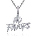 Iced Out Letter Pendant — 14K Gold