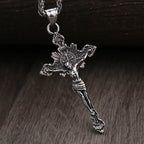Catholic Cross Jesus Pendant — Stainless
