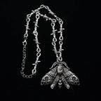Gothic Death Moth Pendant Necklace