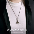 Copper Electroplated Gold Personality《Eye of Horus》925Sterling Silver Necklace All-Seeing Eye God Amulet Vintage Men's