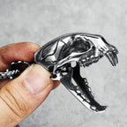 Gothic Skeleton Stainless Steel Pendant Necklace