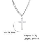 My Shape Fashion 2 Layers Lock Pendant Necklace for Men Punk Stainless Steel Clip Link Chain Necklaces Choker Male Party Jewelry