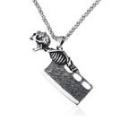 Gothic Skull Pendant Necklace — Stainless Steel